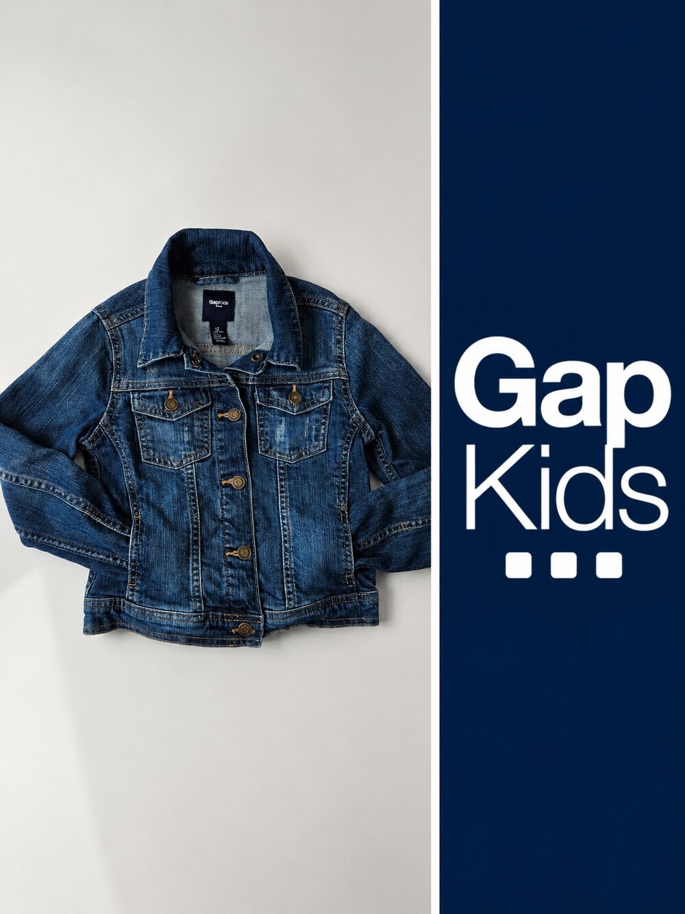 GapKids Girls Classic Blue Denim Jean Jacket Size Small 6–7 Years Stretch